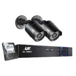 CCTV Security System 4CH DVR 2 Cameras 1TB Hard Drive by Ul Tech