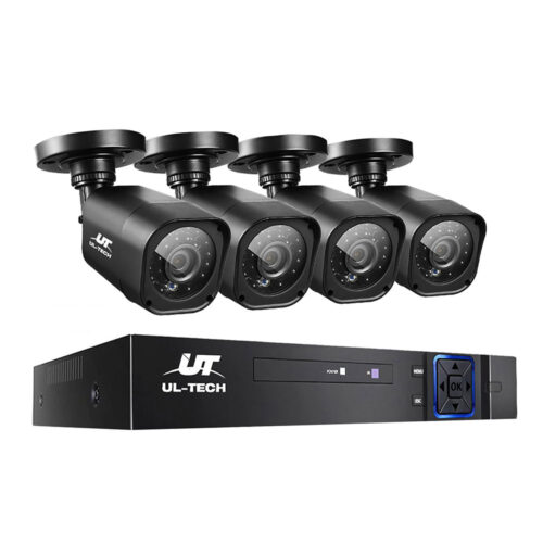 CCTV Security System 8CH DVR 4 Cameras 1080p by Ul Tech