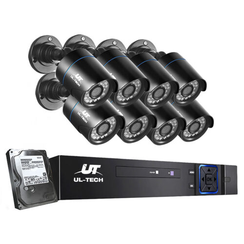 CCTV Security System 8CH DVR 8 Cameras 1TB Hard Drive by Ul Tech